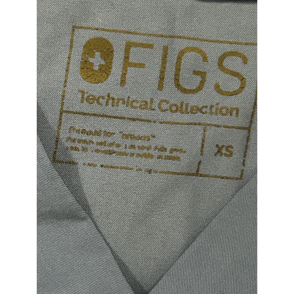 FIGS Women's Scrub Top Blue Technical Collection One Pocket Size XS - Picture 3 of 5